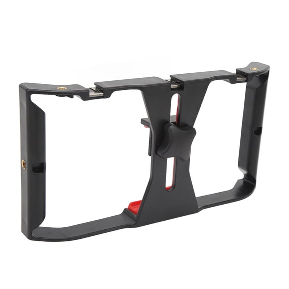 Yajisi Phone Shooting Rig Stabilizer Professional Mobile Phone Handheld Rabbit Cage Vlogging Rig for Live Video Portrait Recording Shooting, Dual Handle Grip Video Stabilizer Bracket Frame