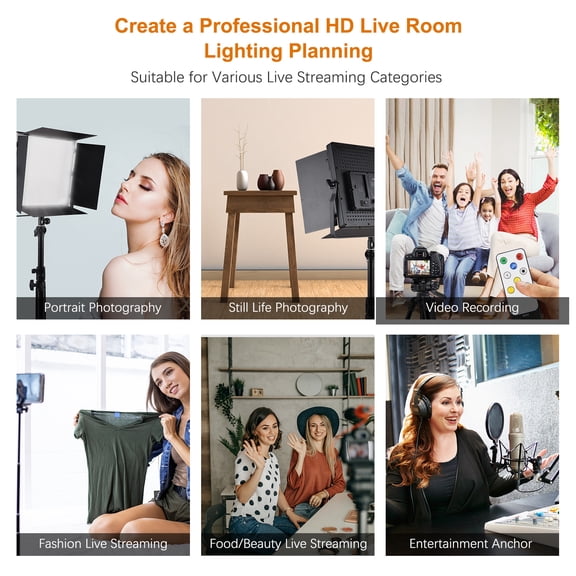 Yajisi Photography Fill Light 90W 3200K to 5600K Dual Color Temperature 1024 Beads LED Video Light Panel with 2.4G Remote Control for Studio Portrait Video Shooting