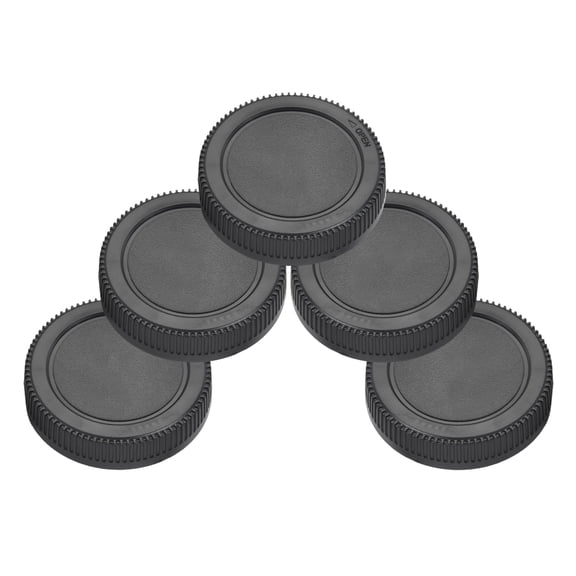 Yajisi Plastic Camera Rear Lens Cap Cover for Lumix DMC GF3/2/1 G10 /3 /2 /1 GH2 Micro 4/3, 5-Pack, Black