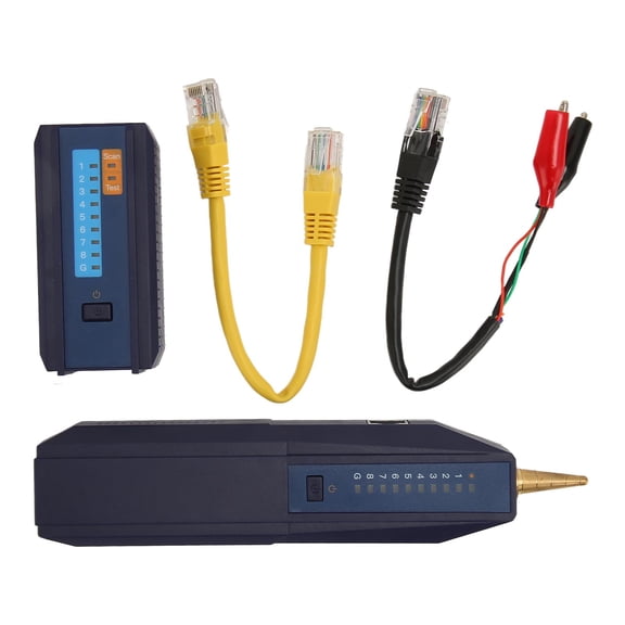 Yajisi PoE Tester, Advanced Anti-Interference Digital Signal Tracing Tool, Multi Cable Polarity Testing Kit with Receiver and Storage Bag (9.06 inches / 23 cm)