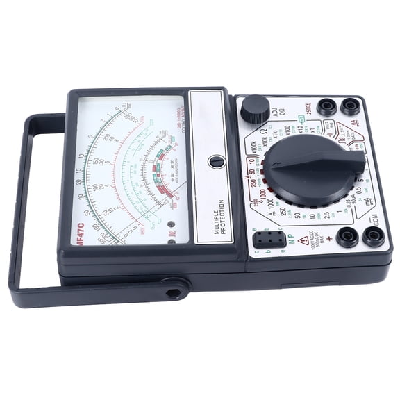 Yajisi Pointer Type Multimeter High Accuracy Anti Burning Buzzer Analog Pointer Multimeter for Measuring Voltage Current Resistance, ABS Material, Battery Operated, Test Pens and Box Included