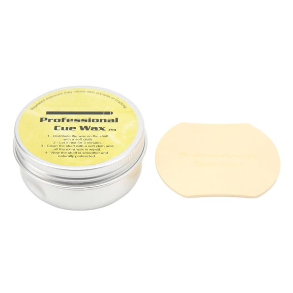 Yajisi Pool Cue Wax, Silky Shaft Maintenance Wax with Polishing Sheet for Wooden Billiard Cue Shafts