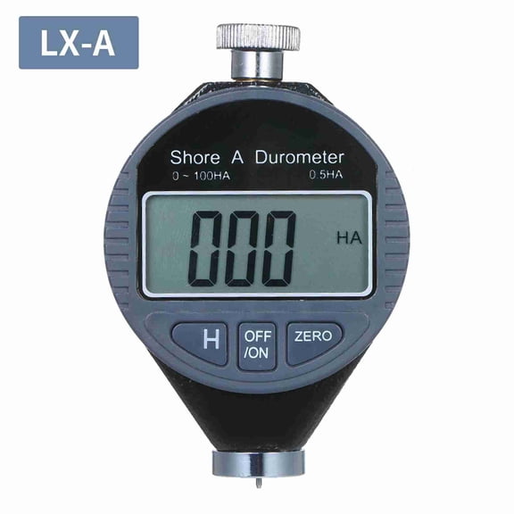 Yajisi Portable 0-100HA Shore A Hardness Tester Meter Digital Durometer Scale for Rubber Silica Gel Leather, High Precision Measure Tool with Large LCD Display, 0-100HA Range, Carbon Steel & ABS