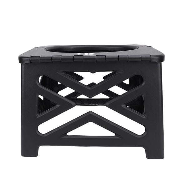 Yajisi Portable Camping Toilet Foldable Travel Potty with Lid 220lbs Load Capacity for Outdoor Hiking Backpacking Boating Black Edition 15 inches / 38 cm