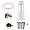 thumbnail image 1 of Yajisi Portable Coffee Maker 2-in-1 Travel Espresso Machine Compatible with NES Capsules and Ground Coffee Hand Press 120ml Cup 80ml Tank White Edition for Camping Office and Travel, 1 of 9