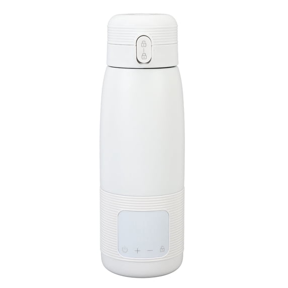 Yajisi Portable Cordless Baby Bottle Warmer USB Rechargeable Travel Water Warmer for Breastmilk and Formula Feeding, 500mL / 16.9 fl oz Capacity with 5000mAh Battery, Perfect for On-the-Go, White