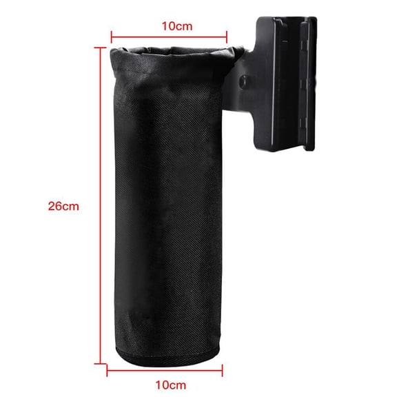 Yajisi Portable Drumstick Holder for Drum Set, Clamp on Drum Stick Storage Bag, Thick Oxford Cloth Container Holds up to 8 Pairs, Black (10.24 inches / 26 cm) [cite: 9]