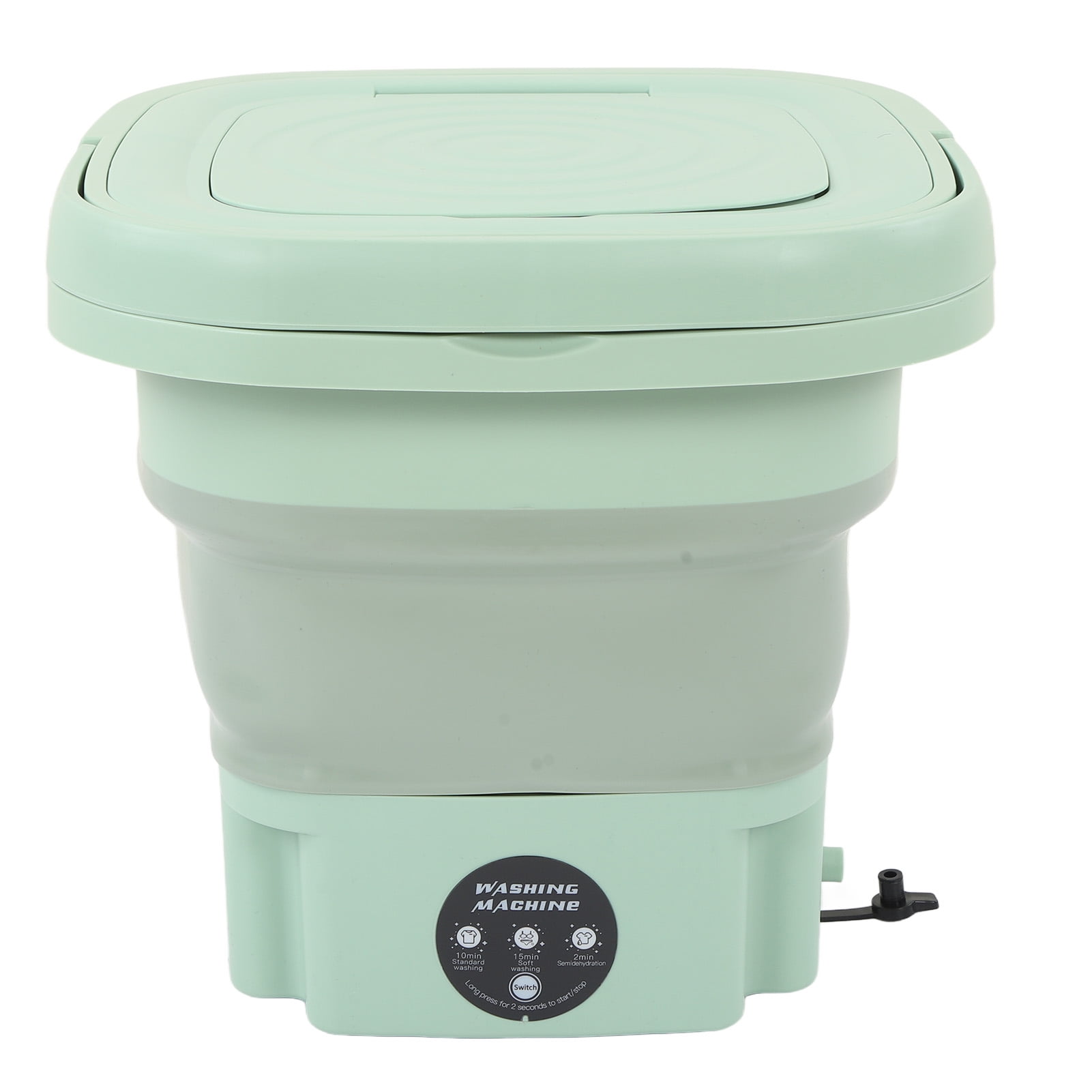 Yajisi Portable Foldable Washing Machine 8L Large Capacity Low Noise Mini Small Washer for Home Apartment Travel 100-240V Mint Green 12.2 x 12.2 x 8.6 inches / 31 x 31 x 22 cm