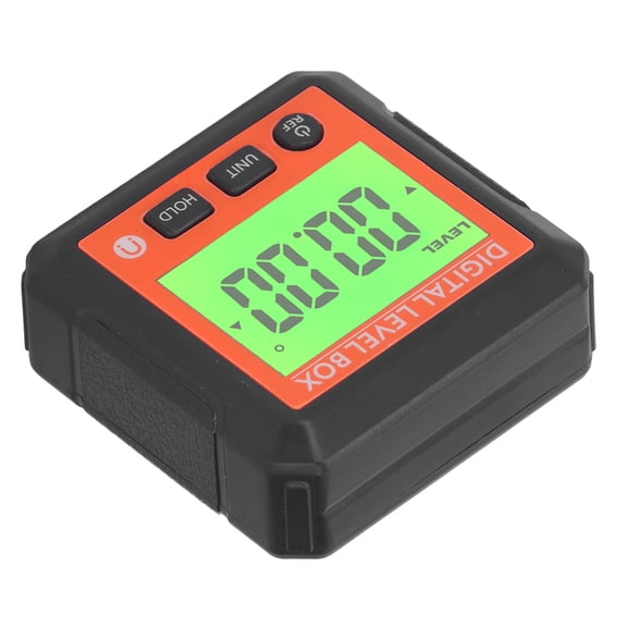 Yajisi Portable Magnetic Digital Level Box Angle Finder Inclinometer Protractor Gauge Tool for Construction and Woodworking Reliable Measuring Equipment Orange