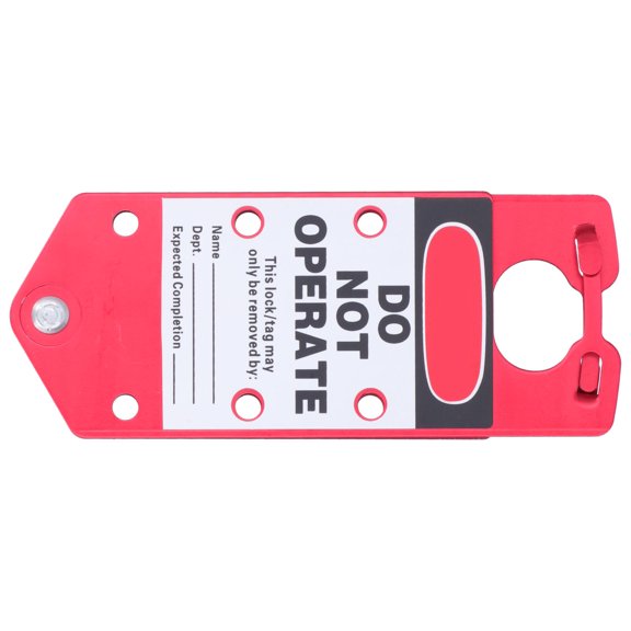 Yajisi Portable Point Controlled Splicing Lockout Hasp with Repeatable Label, Safety Six Interlocking Tower Buckle Lock, 7.48 inches / 19 cm, 1 Count