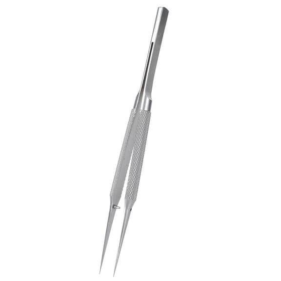 Yajisi Precision Stainless Steel Repair Tweezers, 0.15mm Ultra-Sharp Straight Tip, Anti-Magnetic Hardware Accessory for Electronics and Microscopic Work, Silver (7.09 inches / 18.00 cm)