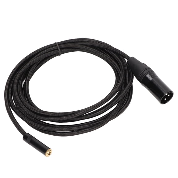Yajisi Premium 3.5mm Female to 3 Pin XLR Male Audio Cable, Durable Nylon Braided with Aluminum Alloy Shell Connector Cord for Mixer Amplifier Microphone, 9.8 ft / 3 m Length, Black