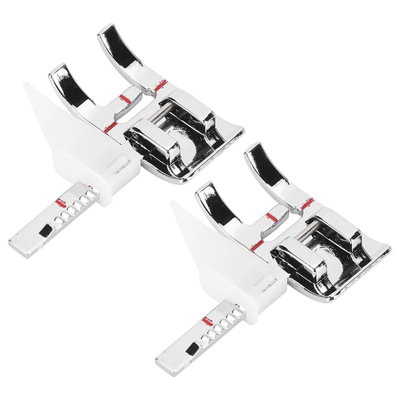 Yajisi Premium Adjustable Guide Presser Foot Universal Sewing Machine Attachment for Singer, Brother, and Butterfly Models, Dual Pack (2 Pieces, 6.00 x 6.00 x 2.00 Inches / 15.2 x 15.2 x 5.1 cm)