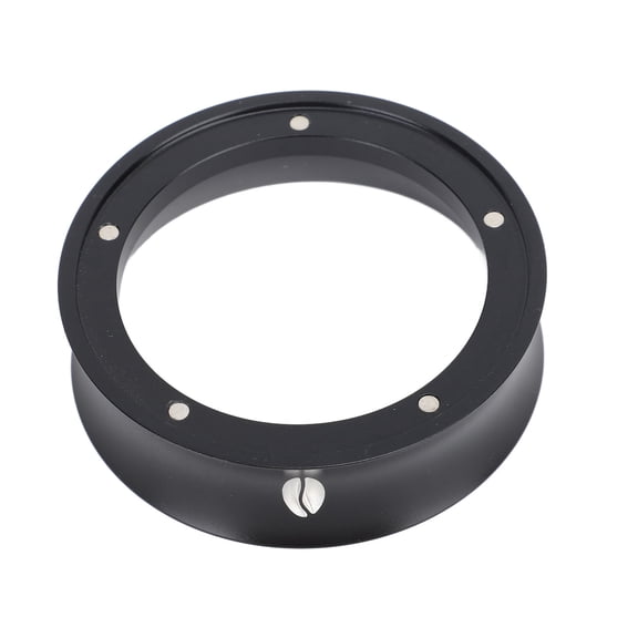 Yajisi Premium Coffee Dosing Ring Aluminum Alloy Reusable Magnetic Dosing Funnel Coffee Portafilter Ring for Espresso Supplies Black 51mm / 2.0 inches