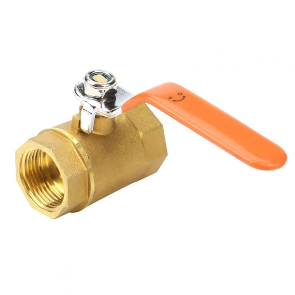Yajisi Premium DN20 3/4 Inch Brass Ball Valve - Heavy Duty Female Thread Shut Off Valve for Water, Oil, and Gas Pipeline Systems (5.12 in / 13.0 cm Length)
