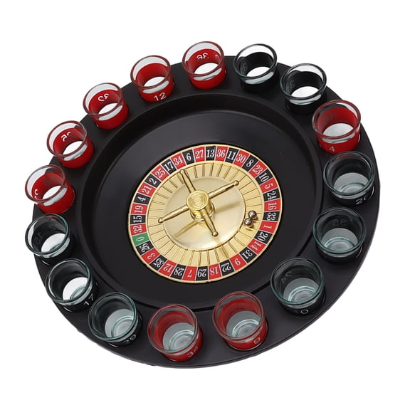 Yajisi Premium Drinking Roulette Wheel Shot Glass Game Set, Novelty Casino Adult Party Night Fun, 12 inches / 31 cm