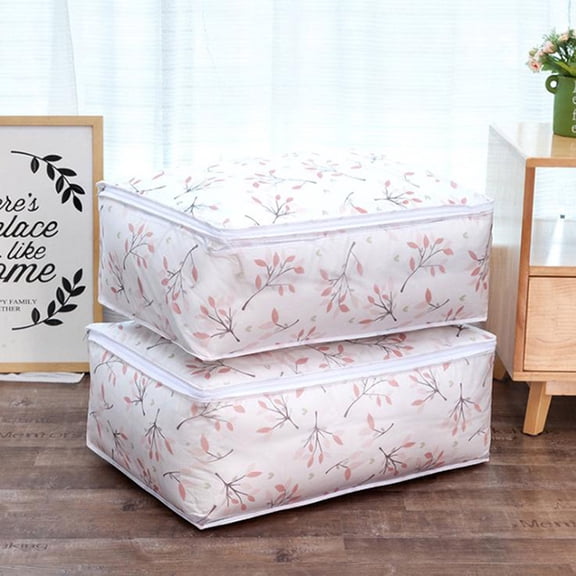 Yajisi Premium Large Capacity Quilt Clothes Blanket Moisture Dust Proof Storage Bag Organizer For Home, Waterproof EVA Material, Tree Pattern Design, 22.2 x 16.5 x 8.1 inches