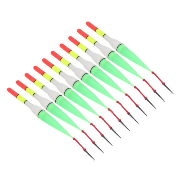 Yajisi Premium Luminous Fishing Float Glow in the Dark Night Lighted Bobbers Slip Floats for Outdoor Nighttime Fishing Accessories, High Visibility Fluorescent 10 Packs (16.0 inches / 40.6 cm)