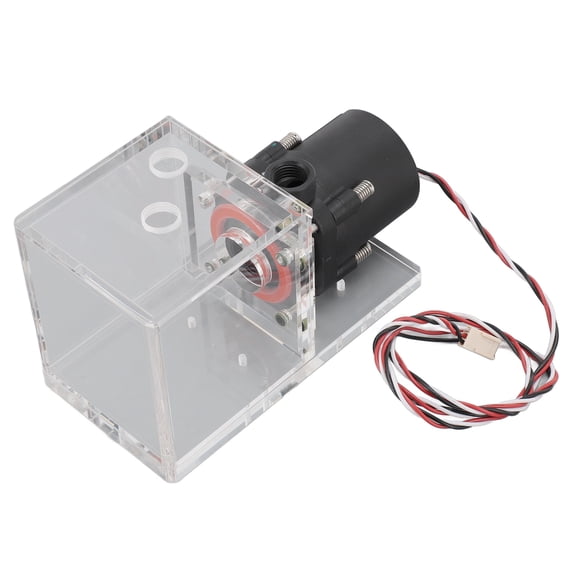 Yajisi Premium PC Water Cooling Pump 10W 12V High-Performance CPU Water Pump G1/4 Interface Acrylic Silent Operation Computer Cooling System, 7.87 x 5.51 x 4.33 inches / 20.0 x 14.0 x 11.0 cm