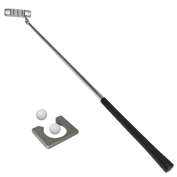 Yajisi Premium Portable Golf Putting Practice Set for Travel and Indoor Use, Features 3-Section Detachable Aluminum Alloy Right-Handed Putter, Includes 2 Balls and Cup, 32 inches / 81.3 cm
