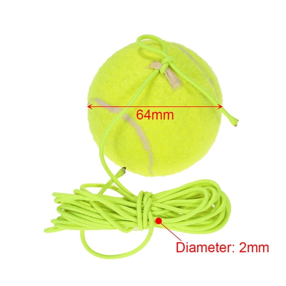 Yajisi Premium Tennis Practice Ball with Elastic Bungee String High Elastic Rubber Synthetic Wool Fiber Tennis Training Ball for Beginners and Solo Practice (2.6 inches / 6.5 cm)