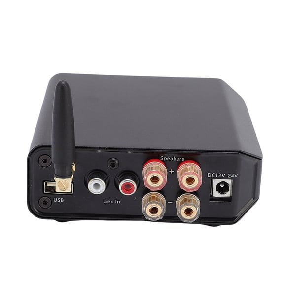 Yajisi Pro Stereo Amplifier Bluetooth 5.4 HiFi Amp 2 Channel 50Wx2 Audio Power Amplifier Desktop System with EU Plug for Home Speakers MP3 WAV WMA APE FLAC