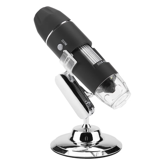 Yajisi Professional Digital Electronic Microscope 1000X Magnifier Analog AV Output Continuous Observation Tool For Electronics Repair Biology Science With 8 LEDs And Adjustable Stand