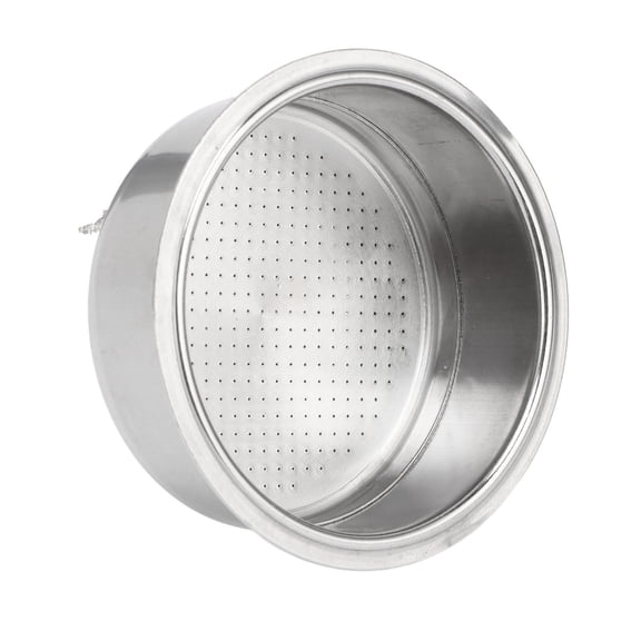 Yajisi Professional Stainless Steel Coffee 2 Cup Pressurized Filter Basket Strainer for Espresso Machines 51mm/2in Caliber Reusable Double Layer Coffee Strainer Filter (Silver)