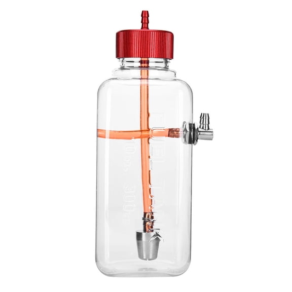 Yajisi RC Airplane Transparent Fuel Tank Accessory for 15-26CC Aircraft, 300ml / 10.14 oz. Durable Plastic Oil Container Replacement Part with CNC Metal Cap for Model Flights.