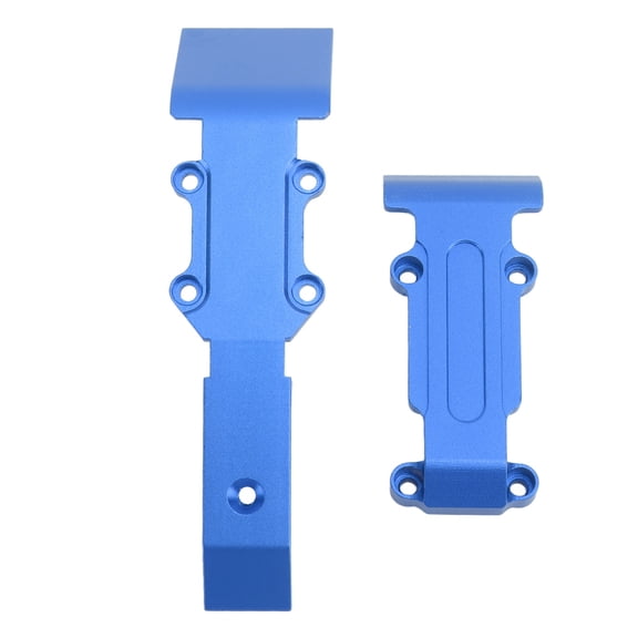 Yajisi RC Car Aluminum Skid Plate Front and Rear Replacement Parts for Traxxas 1/16 Revo Slash Blue, 11 Pieces