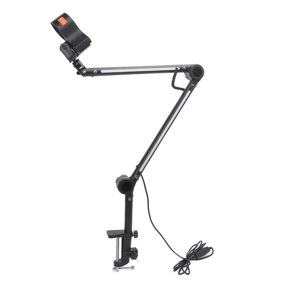 Yajisi RGB Microphone Arm Stand Metal Adjustable Desktop with Colorful Light for Gaming Podcasting