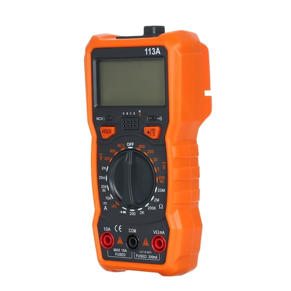 Yajisi RICHMETERS RM113A NCV Digital Multimeter 2000 Counts AC/DC Voltage Measuring Meter with Magnetic Suction Flash Light Backlight Large Screen