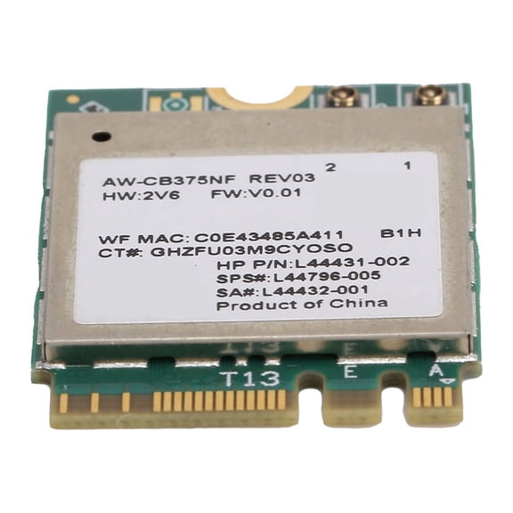 Yajisi RTL8822CE WiFi Module Dual-Band 2.4/5.0GHz Wireless Network Card Bluetooth 5.0 M.2 NGFF 802.11ac Laptop Desktop Computer Upgrade Accessory (14.00x11.00x1.00 cm / 5.51x4.33x0.39 Inches)