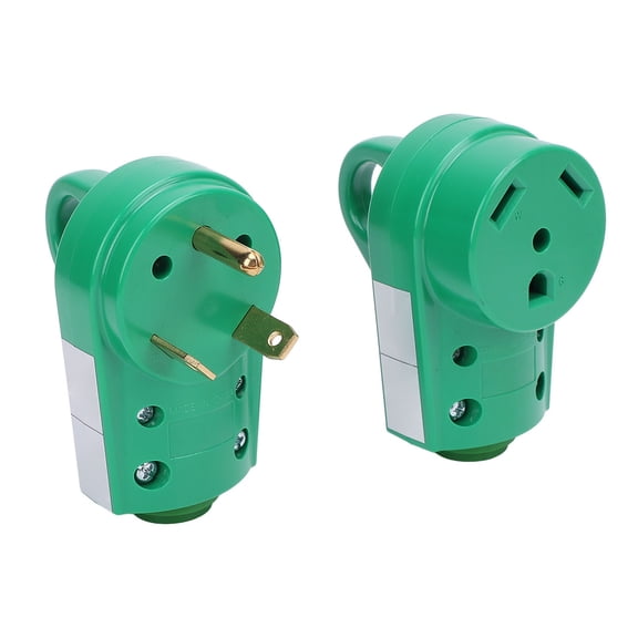 Yajisi RV Male and Female Plug Set TT-30P TT-30R 30A Heavy Duty 125V Receptacle Plug Replacement for 10AWG Cable Electrical Camping Gear Power Supply Connector Equipment
