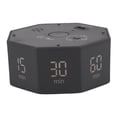 thumbnail image 1 of Yajisi Rechargeable Digital Timer, 8-Angle Auto Rotating Screen Timer with Silent Mode for Learning Kitchen Fitness, Black, 2.36 x 2.76 x 1.11 Inches, 1 of 6