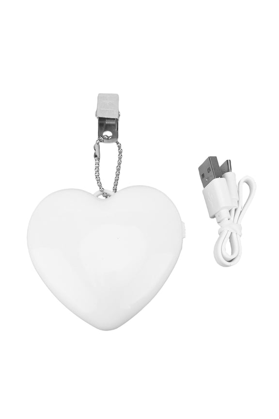 Rechargeable HeartShaped Handbag Light TouchActivated LED Mini Purse Lamp with AutoSensor, 12Second Glow, Portable Keychain & Wallet Clip