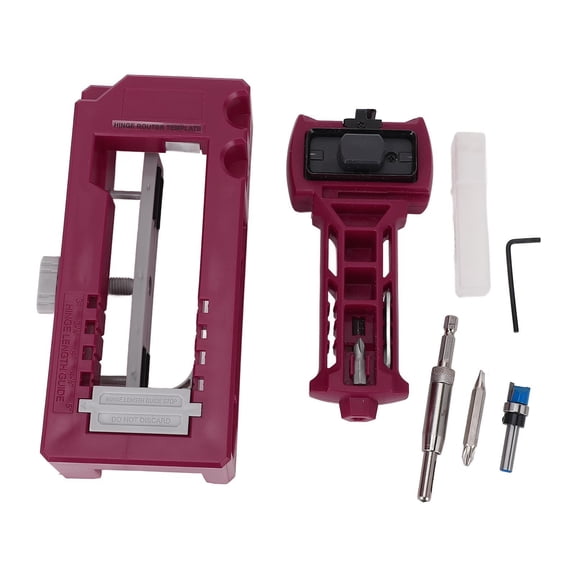 Yajisi Red Door Hinge & Latch Installation Kit 13/8/13/4 Door Template, ToolFree, Adjustable, ProfessionalGrade, 8.278.272.36