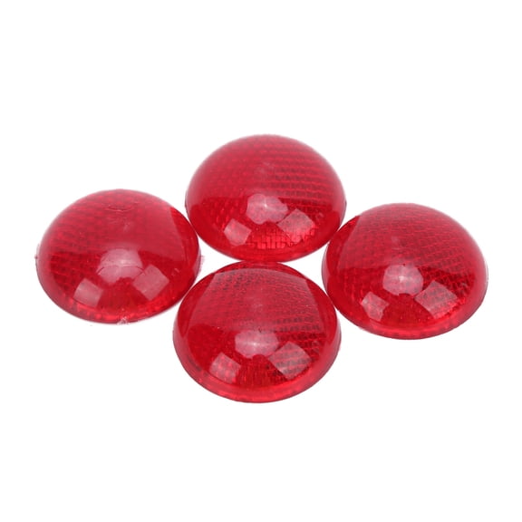 Yajisi Red Reflector Round Safety Warning Reflective Sticker Decal for Car Motorcycle, 4Pcs Pack (1.65 inches / 4.2 cm)