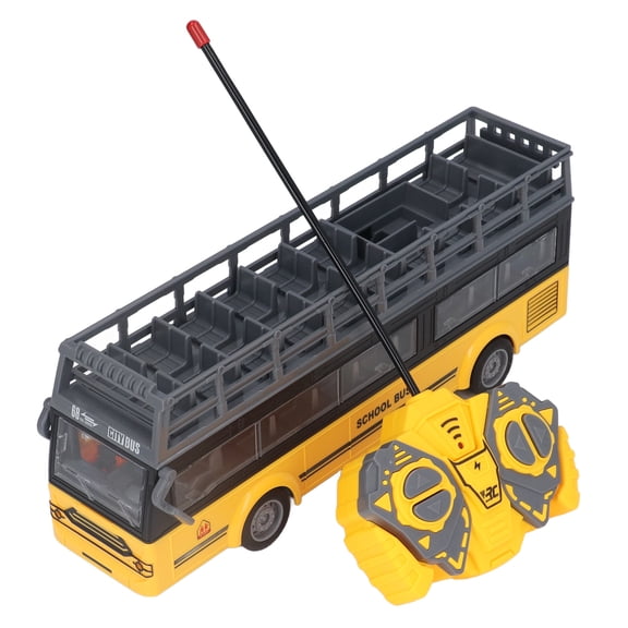 Yajisi Remote Control Bus Electronic 4 Channels Opening Doors Acceleration Function RC Double Decker Bus QH204 7 School Bus, 11 inches / 28 cm [cite: 11]
