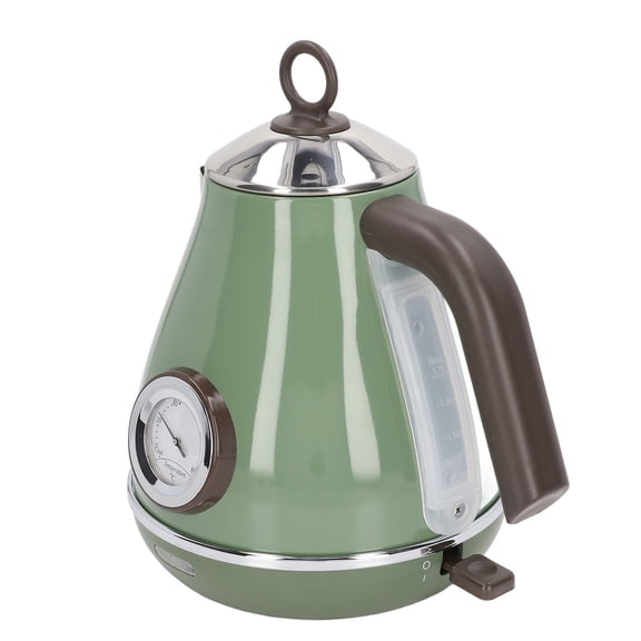 Yajisi Retro Painted Electric Water Kettle with Temperature Display, 1.7L / 57.5 fl oz Capacity, 1850W Fast Boiling System, 360 Degree Rotating Base, Dark Green Finish For Kitchen Countertops