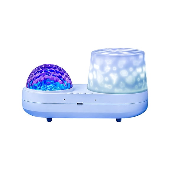 Yajisi Romantic Light Projector Ocean Wave Water Effect Plug In Night Light Lamp Projector with 6 Projection Films, Dreamy Bedroom Bedside Atmosphere Light for Kids and Adults (8.3 x 4.7 in)