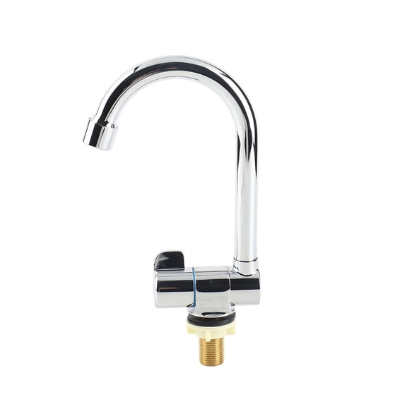 Yajisi Rotating RV Faucet Deck Wall Mounted All Copper Kitchen Faucet with Chrome Plating for Recreational Vehicle Motorhome Travel Trailer Camper Yacht (10.24 inches / 26.0 cm)