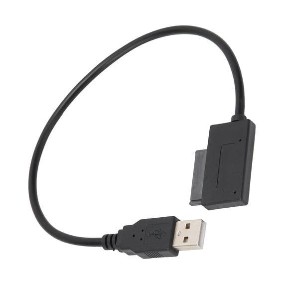 Yajisi SATA to USB 2.0 Hard Disk Adapter Cable, Elbow Head Easy Drive Converter for Computer Notebook Optical Drive, Supports Hot Swap and UASP Acceleration, Black