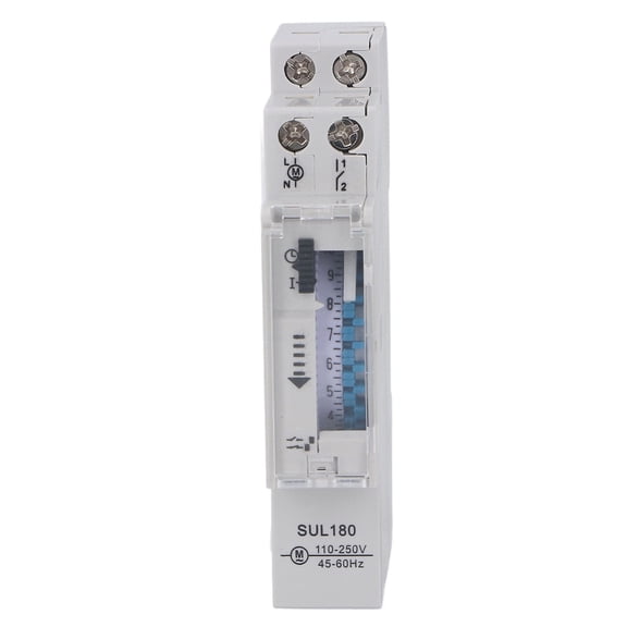 Yajisi SUL180 Mechanical Time Switch 24 Hour Programmable Timer Controller 110-250VAC Waterproof for Light Motor, 3.94 inches / 10.0 cm