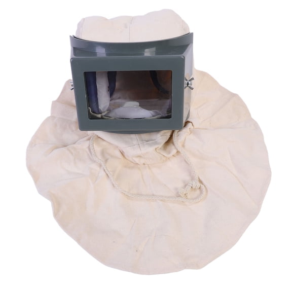 Yajisi Sand Blasting Hood Cap, Heavy Duty Tear Resistant Windproof Sandblaster Helmet with Clear Viewing Window for Polishing Sanding Painting Grinding Rust Removal Safety Protective Gear, 1-Pack