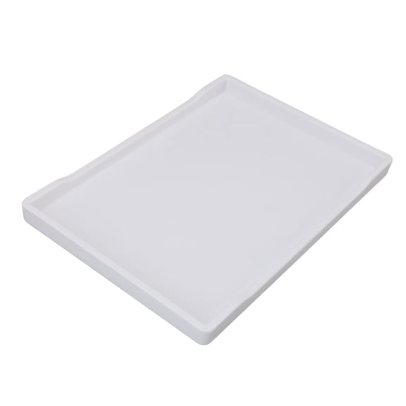 Yajisi Serving Tray Plastic Anti Slip Rectangular Serving Platter Fast Food Tray for Cookie Appetizer Fruit Snack Dessert White 9.06 x 6.26 in / 23 x 15.9 cm