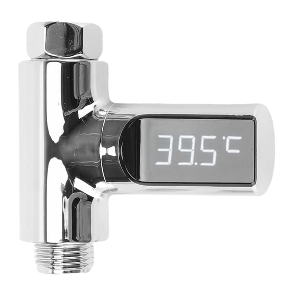 Yajisi Shower Thermometer Instant Read Waterflow Powered LED Digital Display Baby Bath Temperature Indicator for Home Bathroom