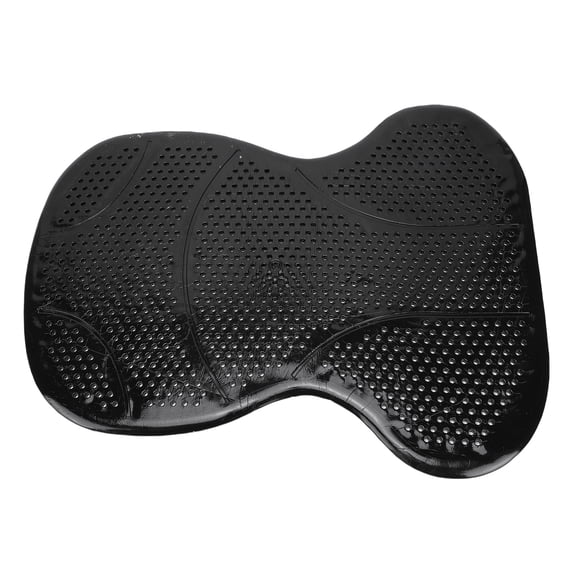 Yajisi Silicone Horse Saddle Pad Cushioning Heat Dissipation Anti Slip Shock Absorbing Saddle Pad for Riding Jumping Training, English Saddle Pad, Black, 15.75 inches / 40 cm