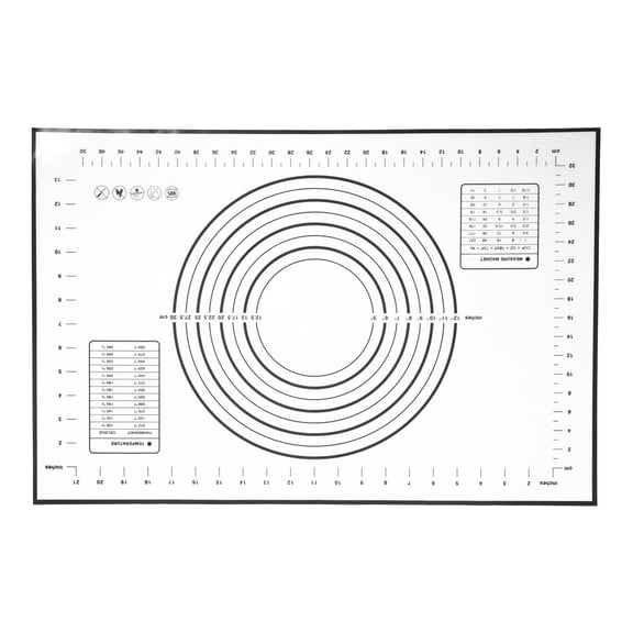 Yajisi Silicone Nonstick Baking Mat, Large Rolling Dough Pad, Cake Pastry Cooking Tools, 23.6x15.7 in (60x40 cm), Black