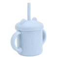thumbnail image 1 of Yajisi Silicone Sippy Cup with Panda Pattern, Blue Baby Learning Training Cup, Drop Resistant Straw Cup with Handles and Spout Lid, 1 Pcs, 1 of 9